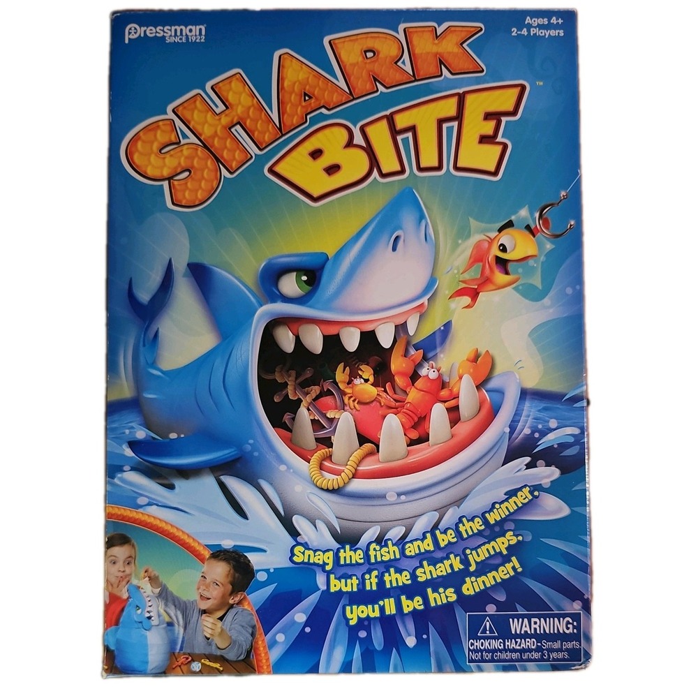 Pressman Toys Shark Bite Game 4524-06 Interactive Kids Fishing Game 2-4 Players